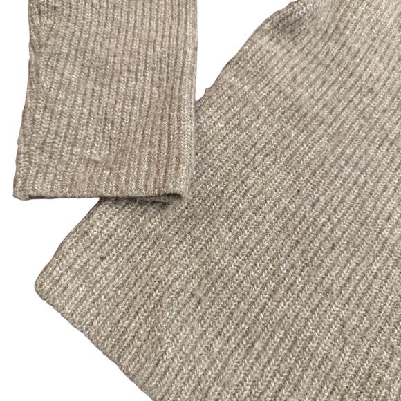 H&M Tan Wool Blend Crew Neck Ribbed Sweater XS - Picture 2 of 5